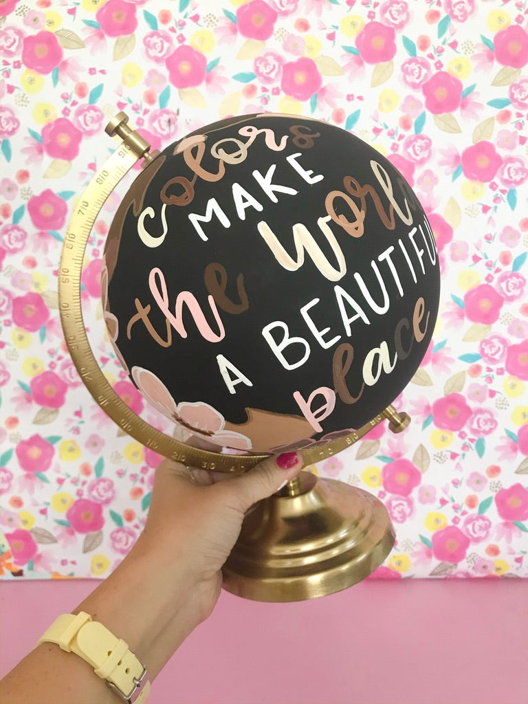 Order for Bellen: Colors make the world a beautiful place, Medium Globe